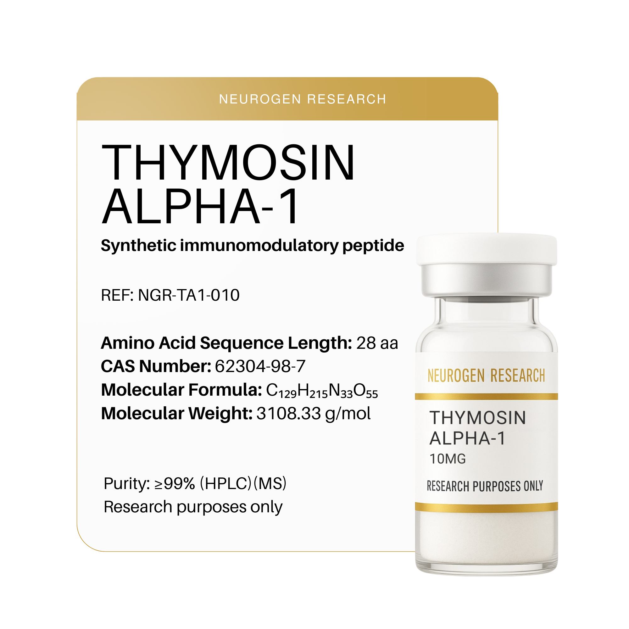 THYMOSIN ALPHA-1 10MG